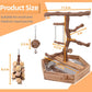 LIMIO Natural Grape Wood Bird Parakeet Playground - Perch Stand for Parakeets, Cockatiels, and Small Birds Toys