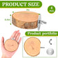 4PCS Natural Wood Round Bird Perch Platform for Cage - Parrot Perch Stand for Conures, Cockatiels, Budgies, Lovebirds, Parrotlets, Small Bird Cage Accessories