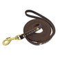 Leather Dog Leash 6 ft x 1/2 inch Heavy Duty Genuine Leather Dog Training Leash Soft and Strong Leather Leash for Small and Medium Dogs Brown