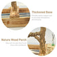 Natural Wood Bird Toys Playground, Bird Cage Accessories, Bird Perches, with Removable Tray and 2 Stainless Steel Cups