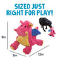 goDog Bubble Plush Dragons Squeaky Dog Toy, Chew Guard Technology - Coral, Large