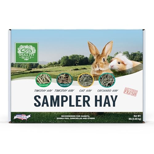 Small Pet Select-Sampler Box, 2ND Cutting, 3RD Cutting Timothy Hay, Oat Hay, & Orchard Hay
