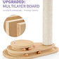 Made4Pets Cat Scratching Post Cat Scratcher Kitten Toys for Indoor Cats Wooden Ball Track Two-Layer Modern Sisal 17.7" Tall Scratch Post Interactive Toy with Dangling Ball