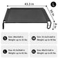 pettycare Elevated Outdoor Dog Bed - Raised Bed for Large Dogs, Waterproof Cot Easy to Assemble, Cooling Elevated Cot with Breathable Teslin Mesh, Durable, Non Slip, Up to 65 lbs,Black