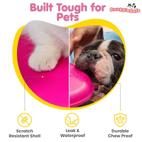 SnuggleSafe Original Microwave Heat Pad for Pets - Chew Proof, Water Resistant Heating Disc for Dogs, Cats, Rabbits, Guinea Pigs and Small Animals - Up to 10 Hours Warmth