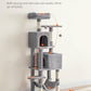 Feandrea Cat Tree, 59.5-Inch Tall Cat Tower, Plush Multi-Level Condo with 5 Scratching Posts, 2 Perches, 2 Caves, Hammock, 2 Pompoms, Light Gray UPCT192W01