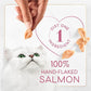 Purina Fancy Feast Purely Hand-Flaked Salmon Cat Treats, Real Fish, Tender Texture, 10 Count Pouch