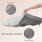 EHEYCIGA Washable Large Dog Bed for Crate 35x23 Inch, Reversible Kennel Pad for Dogs Weight Up to 45 lbs, Plush and Comfy Pet Sleeping Mat, Grey