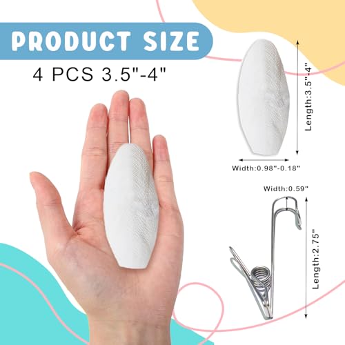 Jmxu's 3.5"-4" Cuttlebone for Birds Parakeets, Cuddle Bone with Metal Clip, Cuttlefish Bone for Sharp Beaks, Natural Birds Calcium for Parrots Cockatiels Tortoises, 4 Pcs