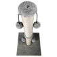Dimaka 29'' Cat Scratching Post, Natural Sisal Rope Scratcher Post, Kitten Claw Scratch with 4 DanglingToy Balls for Large Cats (Grey)