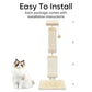 AGYM Cat Scratching Post for Large Cats, Cat Scratcher for Indoor Cats Adults, Sturdy Sisal Scratch Post to Protect Furniture, 32 Inch, Beige