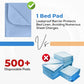 Utopia Bedding Washable Underpads 34" x 36" (Pack of 4), Waterproof Reusable Heavy Absorbency Incontinence Bed Pads for Adults, Kids, Elderly and Pets, Bedwetting Pads for Sofa and Couch (Blue)