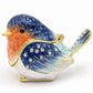 Robin Bird Jewelry Trinket Boxes Hinged Ring Box.Collectible Bird Figurines Home Decor Gifts for Women.Necklace Rings Earrings Organizer.