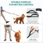 Hands Free Dog Leash, Double Dog Leash with Waist Bag, Back Brace, Double Padded Handles, Running Belt Fanny Pack with Phone, Treat, (Large, 26-120