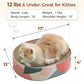 ComSaf Cat Scratcher Cardboard Bed Lounge Couch for Indoor Cats Oval Shape 17"x13", Kitty Cat Scratching Pad Recycle Corrugate Scratcher Long Lasting Furniture