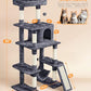 Yaheetech Large Multi-Level Cat Tree, 63 Inches Tall with Sisal-Covered Scratching Posts, Condo, Hammock, Dangling Ball, and Extended Platform for Cats to Play and Sleep