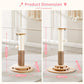 Made4Pets Cat Scratching Post, 23" Tall Sisal Cat Scratcher Post with Self Groomer, 4-in-1 Interactive Trackball Toys with Hair Brush, Vertical Cat Climbing Tree with Dangling Plush Balls