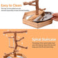 LIMIO Natural Grape Wood Bird Parakeet Playground - Perch Stand for Parakeets, Cockatiels, and Small Birds Toys