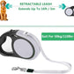 Dual Retractable Dog Leash for 2 Large Dogs (Up to 110 Lbs Each) - 18.5 FT Extendable Double Headed Pet Leash with Poop Bags, Non Slip Grip - One
