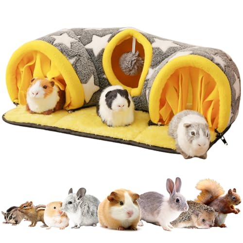 Avont Guinea Pig Hideout Tunnel, Large Hideaway Play Tube Toys Mat for Small Animal Dwarf Rabbits Bunny Chinchillas Hamsters Hedgehogs Ferrets