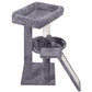 YOUPET Cat Tree with Cat Scratching Post for Indoor Cats, Cat Tower with Scratching Board and Playful Toy Balls, Cat Tree Tower with Cozy Hammock,Grey