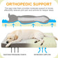 KSIIA Orthopedic Dog Bed Dog Crate Bed Waterproof for Large Dogs Deluxe Plush Washable Pet Mat with Egg Crate Foam & Removable Cover, 35 x 22 Inch, Gray
