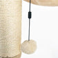 Basics Cat Condo Tower with Hammock Bed and Scratching Post,Easy to Assemble,Plush Hammock,Interactive Hanging Ball,Durable Sisal Scratch Posts for Indoor Cats, 15.8 x 15.8 x 19.7 Inches, Beige