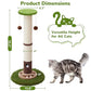 34inches Tall Cat Scratching Post with Cat Ball Track Toy Heavy Duty and Thicker Large Diameter Natural Sisal Cat Scratcher Post for Indoor Cats Protect Your Furniture