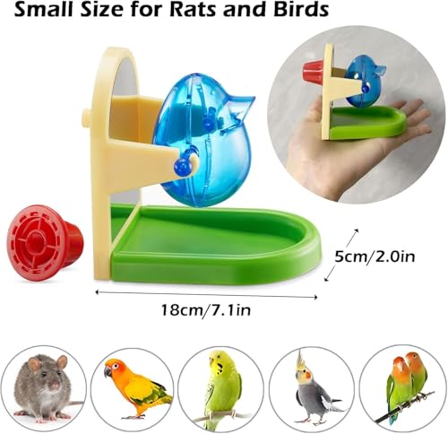Rat Enrichment Toys, Interactive Foraging Toys For Rats, Intelligence Growth Rat Enrichment Puzzle Games, Treat Dispensing Slow Feeder for Rats Cage Toy, Bird Foraging Toy for Parakeet Conure (1Pcs)