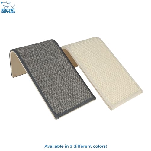 Best Pet Supplies Catify Cat Scratcher, Fun Interactive Scratchers, Posts, Poles, Claw Safe, Furniture Saver Indoor Play Support Natural Cat Behaviors Heavy Duty - Ramp (Gray)