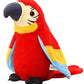Talking Macaw Parrot Repeat What You Say Stuffed Animal Plush Toy Electronic Record Animated Bird Shake Wings Speaking Parrot Pet Plush Interactive Toys for Kids Boys Girls Christmas Birthday Gift