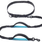 iYoShop Retractable Hands Free Dog Leash - Dual Handle Bungee Waist Leash for Small, Medium and Large Dogs (Medium/Large, 25-150 lbs, Black)