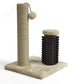Basics Cat Scratcher - Indoor Classic Single Cat & Kittens Scratching Post with Brush, Small (16.5" H) - Beige