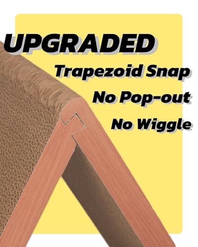 Cat Scratcher Cat Scratching Board - Foldable - Triangle, 6 Usable Sides Scratchers for Indoor Cats, Vertical Cat Scratch Pads(Pack of 3)