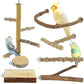 7PCS Natural Wood Bird Perches for Cage, Bird Parrot Parakeet Perch Stand, Bird Parakeet Cage Accessories, for Cockatiels Conure Budgies Small and Medium Parrots