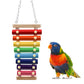 Dnoifne Colorful Bird Xylophone Toy, Suspensible Funny Xylophone Toy with 8 Metal Keys, Cage Accessories for Chicken Birds Parrots Parakeets Cockatiels Budgies Love Birds