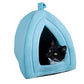 Cat House - Indoor Bed with Removable Foam Cushion - Pet Tent for Puppies, Rabbits, Guinea Pigs, Hedgehogs, and Other Small Animals by PETMAKER