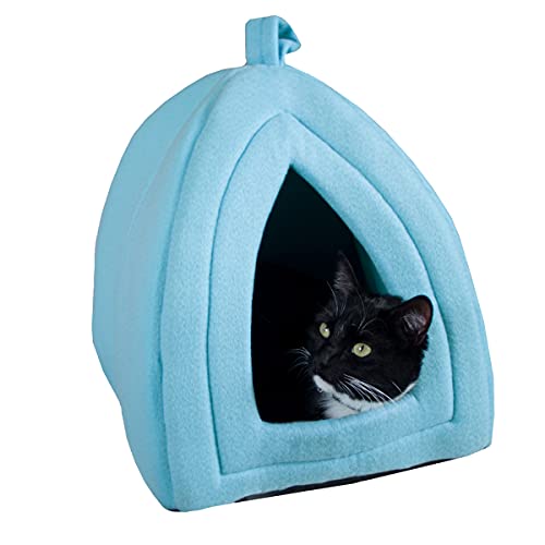 Cat House - Indoor Bed with Removable Foam Cushion - Pet Tent for Puppies, Rabbits, Guinea Pigs, Hedgehogs, and Other Small Animals by PETMAKER