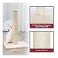 Trixie Parla Cat Scratching Post 24.4 Inch - Cat Scratcher with Soft Fabric Covering Base and Durable Sisal Rope - in Beige
