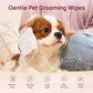 HICC PET Wipes for Dogs and Cats, Vet-Recommended Pets Cleaning Wipes, Deodorizing Hydrating, Nourishes Smoothes Fur, Fermented Coconut Oil Grooming Paws Body and Butt, Horse Skin Coat, Rose, 100pcs
