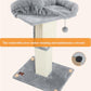 Karolpar 32" Cat Scratching Post for Indoor Cats, Sisal Cat Scratcher with Plush Perch, Large Scratch Post with Bed, Removable Cover, Sisal Fabric,Light Grey