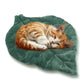 Cat Mat Self Warming Cat Bed 26"x20" Leaf Shaped Cotton Soft Warm Pet Pad Blanket for Indoor Bed Couch Sofa Floors Cat and Dog Warm Mattress (Green)
