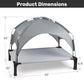 Heeyoo Elevated Dog Bed with Removable Canopy, Portable Dog Cot with Sun Protection Shade Tent, Raised Pet Cooling Cot Bed for Dogs, 42in