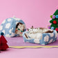 Lesure Cute Cat Beds for Indoor Cats - 2 in 1 Cat Cave Bed for Kittens and Small Pets with Removable Washable Cushioned Pillow, Cozy Kitten Tent with Non-Slip Bottom, Blue, 16 inches