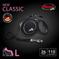 FLEXI New Classic Tape Retractable Dog Leash for Large Dogs Upto 110 lbs. – 26 ft., Black | Tangle Free Pet Walking Leash with One-Handed Brake, Pause, Lock|German Quality Product