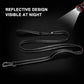 TwoEar 6FT 1IN Strong Black Dog Leash with 2 Padded Handles, Traffic Handle Extra Control, Comfortable Soft Dual Handle, Auto Lock Hook, Reflective