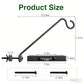 12-Inch Deck Bird Feeder Hanger for Railing, Outdoor Decor Plant Hanger, Balcony Railing Hook - 22LB Capacity - for Hanging Plants, Bird Feeders, Lanterns, Wind Chimes