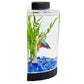 Tetra LED Half Moon Aquarium Kit, 1.1 Gallons, Small, Clear Plastic Fish Tank With Curved Front, Easy Feeding And Movable, Energy-Efficient LEDs Ideal For Bettas Great As Desk Aquarium