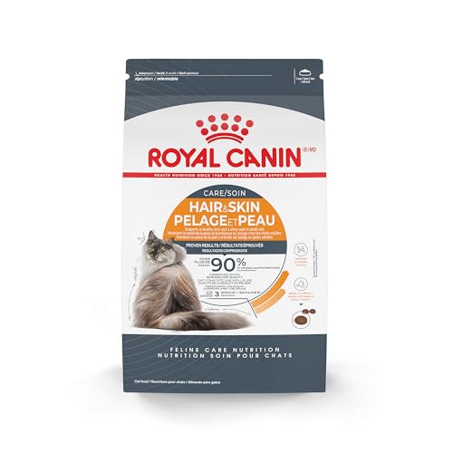 Royal Canin Feline Care Nutrition Hair & Skin Care Adult Dry Cat Food, 3 lb Bag