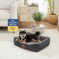 Orthopedic Dog Beds Medium Sized Dog, Durable Egg Crate Foam Sofa Dog Bed with Washable Removable Cover, Waterproof Lining, Pet Beds for Medium Dogs, Navy